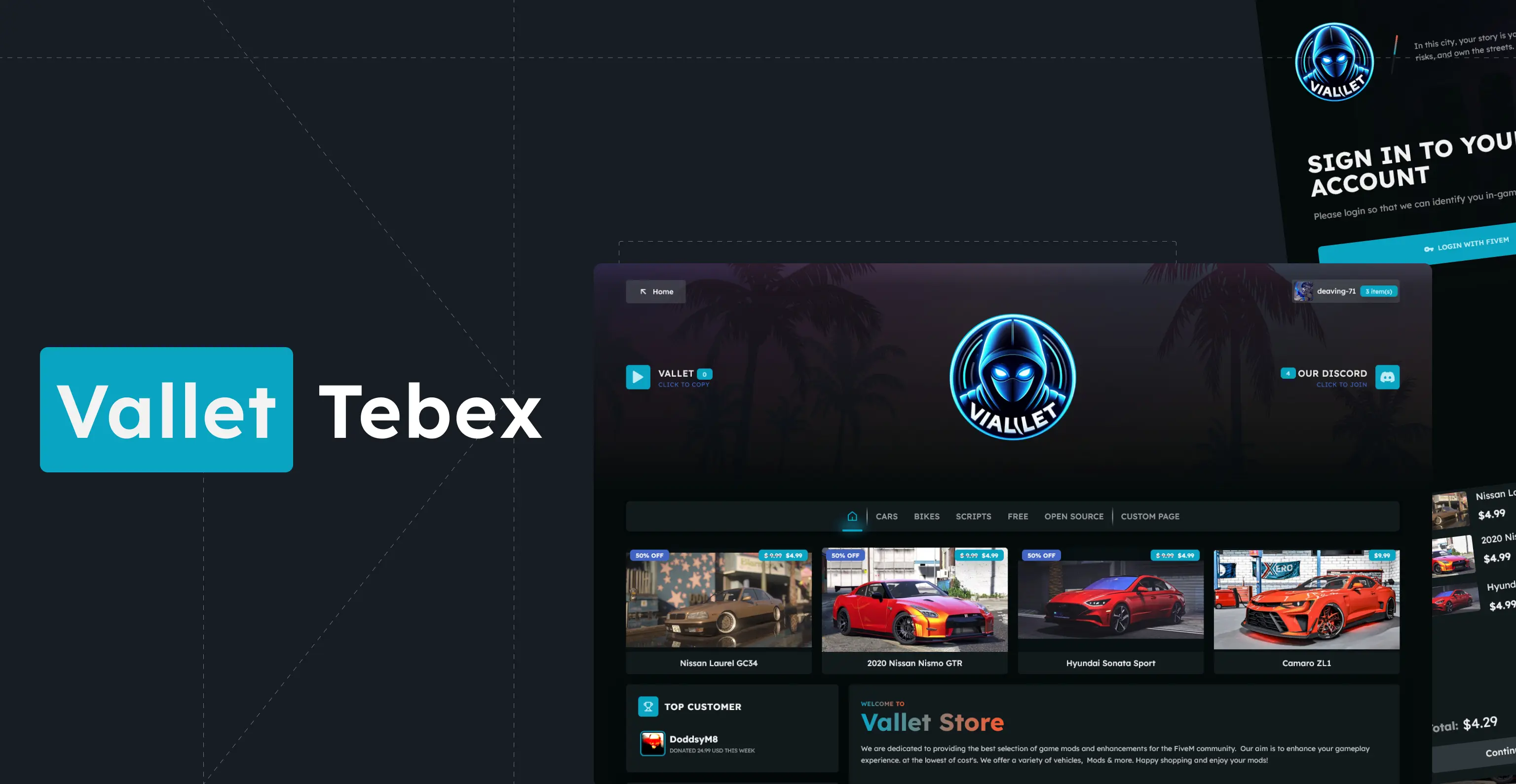 Vallet - Tebex Theme